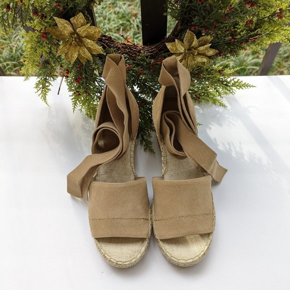 SPLENDID Malissa Suede Espadrille Sandals in Latte Size 9 New - Picture 5 of 10